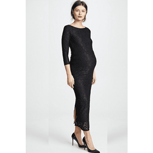 Lace Floor Length Dress - La Belle Bump