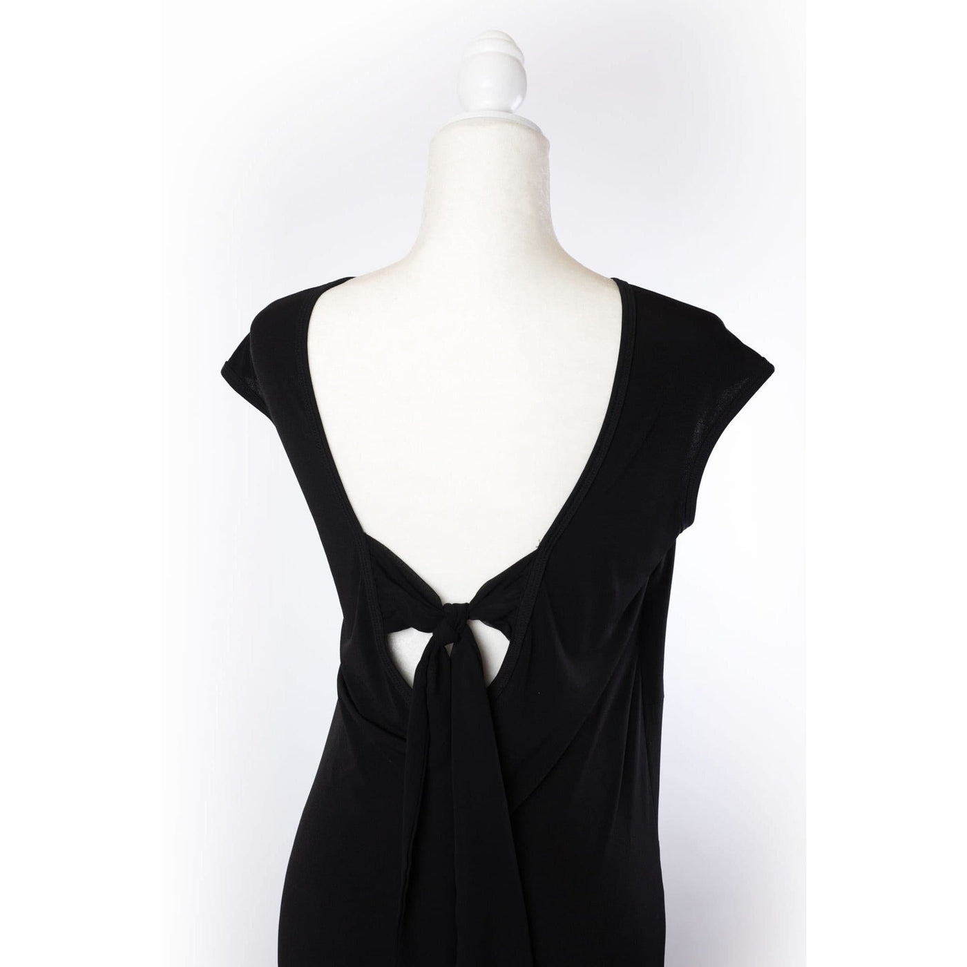 Black Cap Sleeve Formal Dress - La Belle Bump
