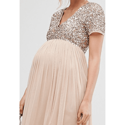 Delicate Sequin & Tulle Dress - La Belle Bump