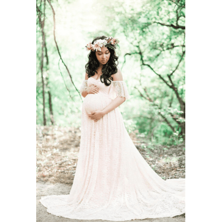 The Kim: Lace Maternity Dress Large
