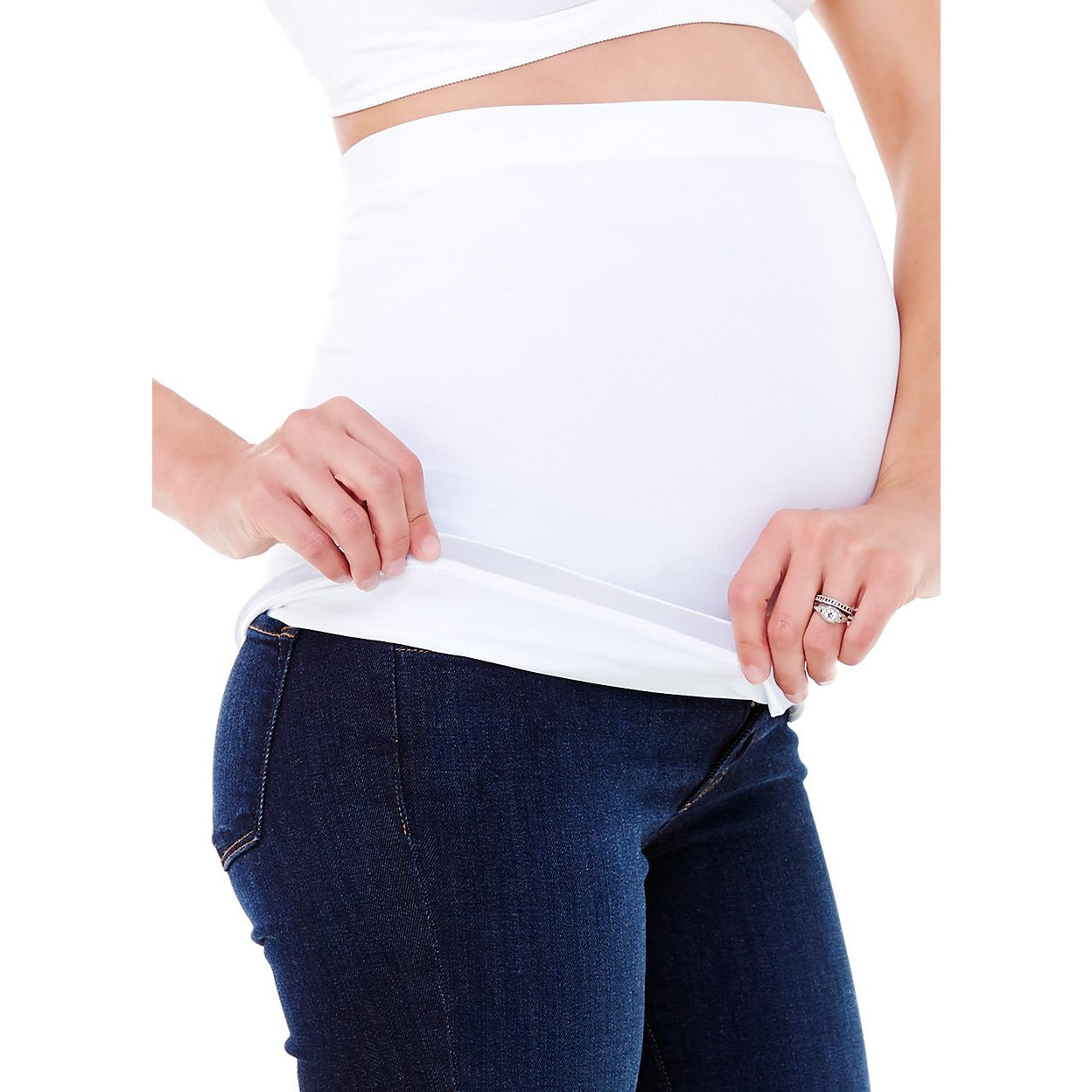 Ingrid & Isabel Basics Bellaband, Maternity Belly Band, Pants & Jeans  Extender for Pregnancy & Postpartum 
