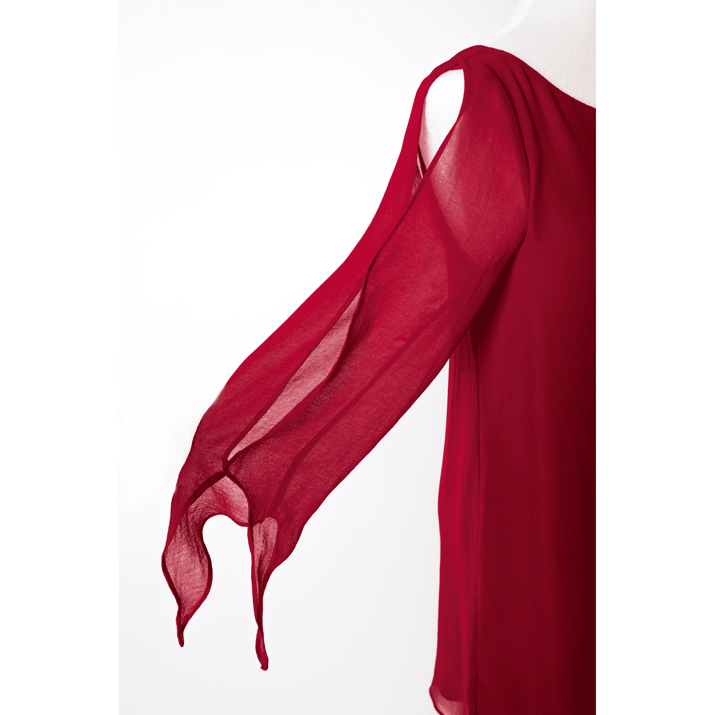 Slit Sleeve Red Dress - La Belle Bump