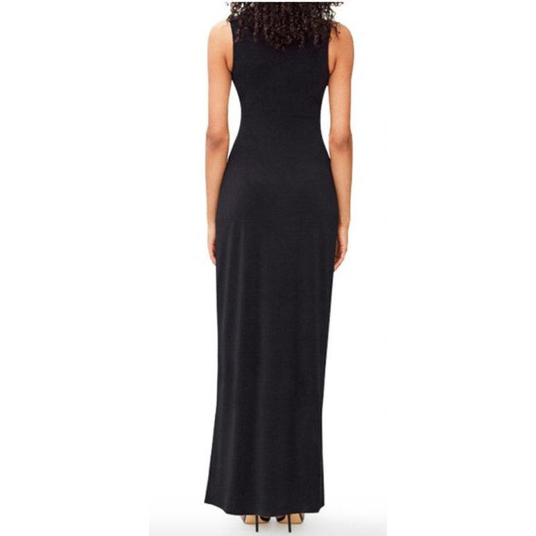 Black Classic Floor Length Dress - La Belle Bump
